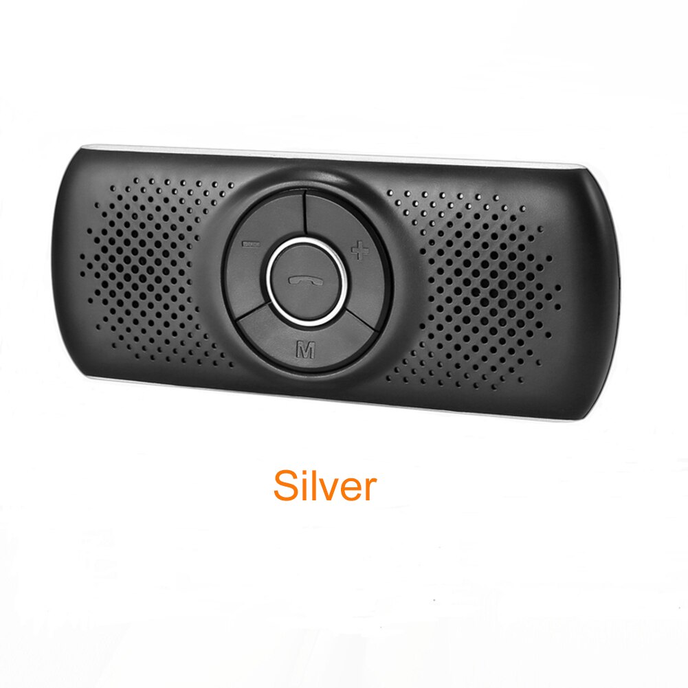 Draadloze Bluetooth Car Kit Set Handsfree Speakerphone Multipoint Zonneklep Speaker Voor Telefoon Smartphones: Zilver