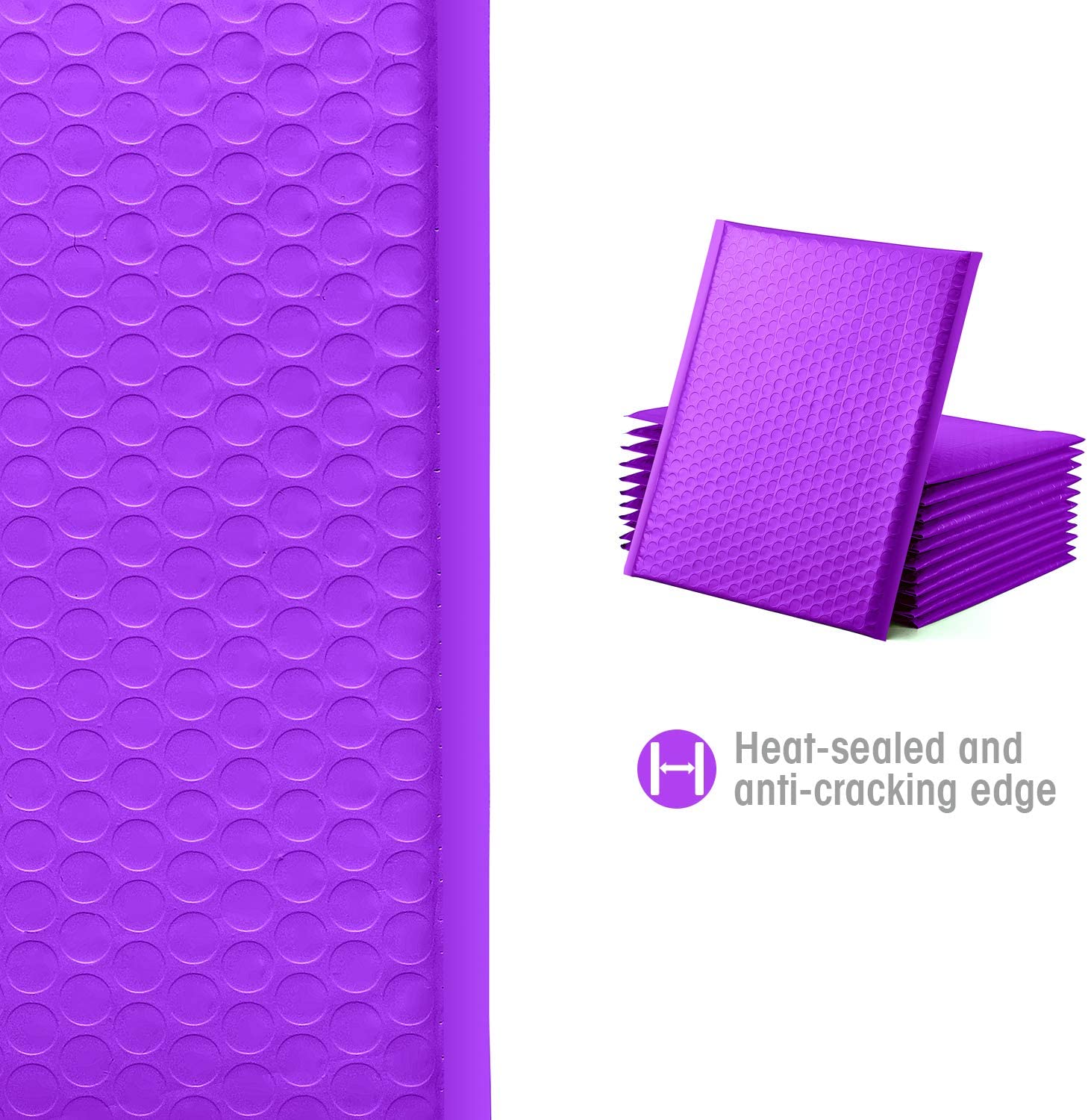 50PCS Mailer Poly Purple Bubble Padded Mailing Envelopes For Mailer Packaging Self Seal Bag Bubble Padding Mailer