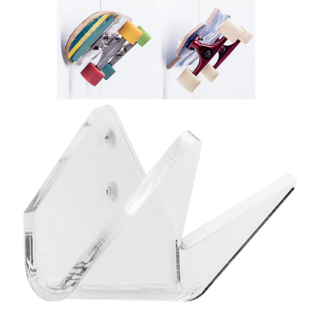 Skateboard Wall Storage Display Rack Wall Mount Wall Display Rack - Acrylic Clear, Storage Holders, Easy to install