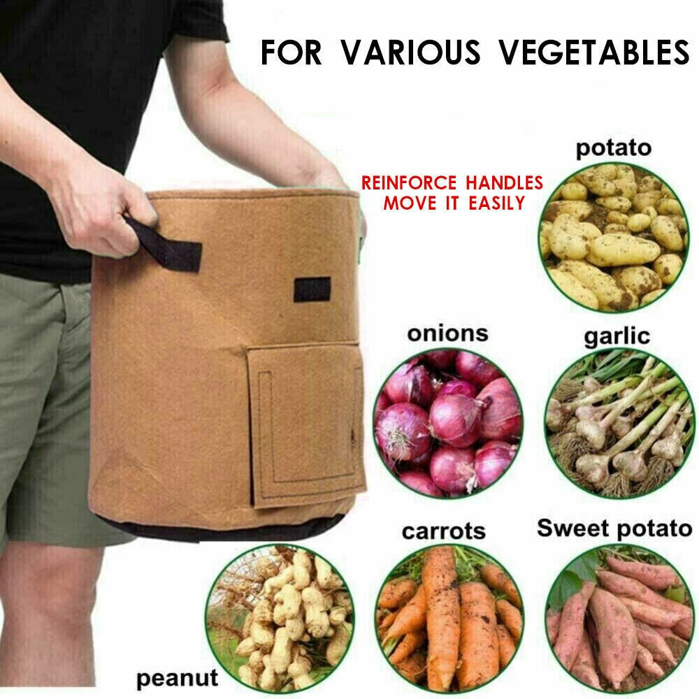 Plantepose kartoffel vokse containerpose diy planter pe klud plantning grøntsag havearbejde tykkere vegetabilsk pot plantning vokse pose
