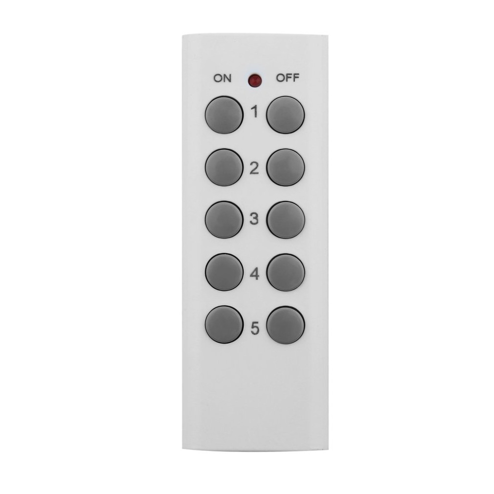 5 Wireless Remote Control Switches Socket Power Outlets Electrical Plugs Adaptors with Remote Control EU Plug White