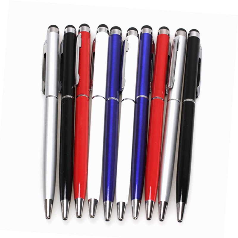 10Pcs 2 in 1 penna a sfera con inchiostro Gel stilo Touchscreen per iPhone 4 4s iPad SUB vendita