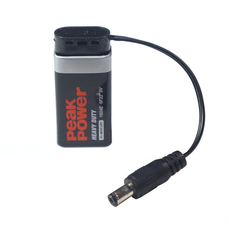 Portable Outdoor 9V Battery Clip Connector Converter Center Negative Power Supply Daisy Chain Cable for Guitar Effects Pedal