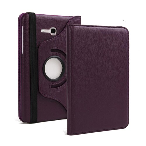 360 Degree Rotating Case For Samsung Galaxy Tab 3 Lite 7.0 Cover For Samsung Tab SM-T110 SM-T111 SM-T113 SM-T116 Tablet Case: Purple