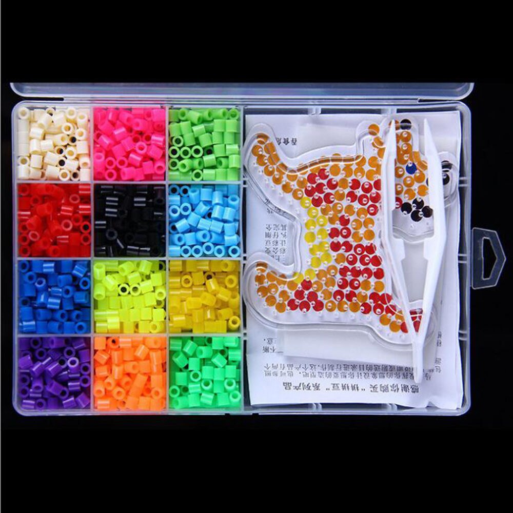 5Mm 12 Kleuren 1200 Stuks Hama Kralen Pegboard Set Speelgoed Educatief Puzzel Perler Kralen Set Jigsaw Board Kinderen Speelgoed