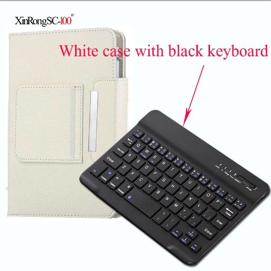 Til huawei mediapad  t3 10 ags -w09 ags -l09 honor play pad 9.6 tommer tablet aftagelig trådløst bluetooth tastatur pu cover cover: 1