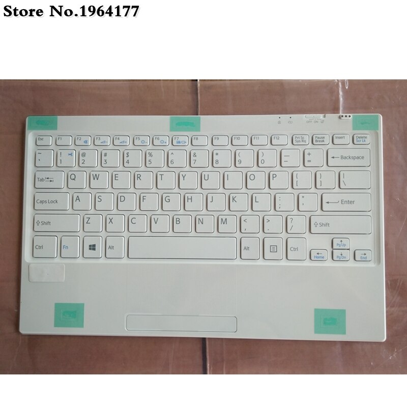 UNS Drahtlose Bluetooth tastatur 11,6 zoll für SONY Vaio klopfen 11 Tablette pc SVT11 klopfen11 VGP-WKB16 palmrest ober fallen abdeckung: Weiß