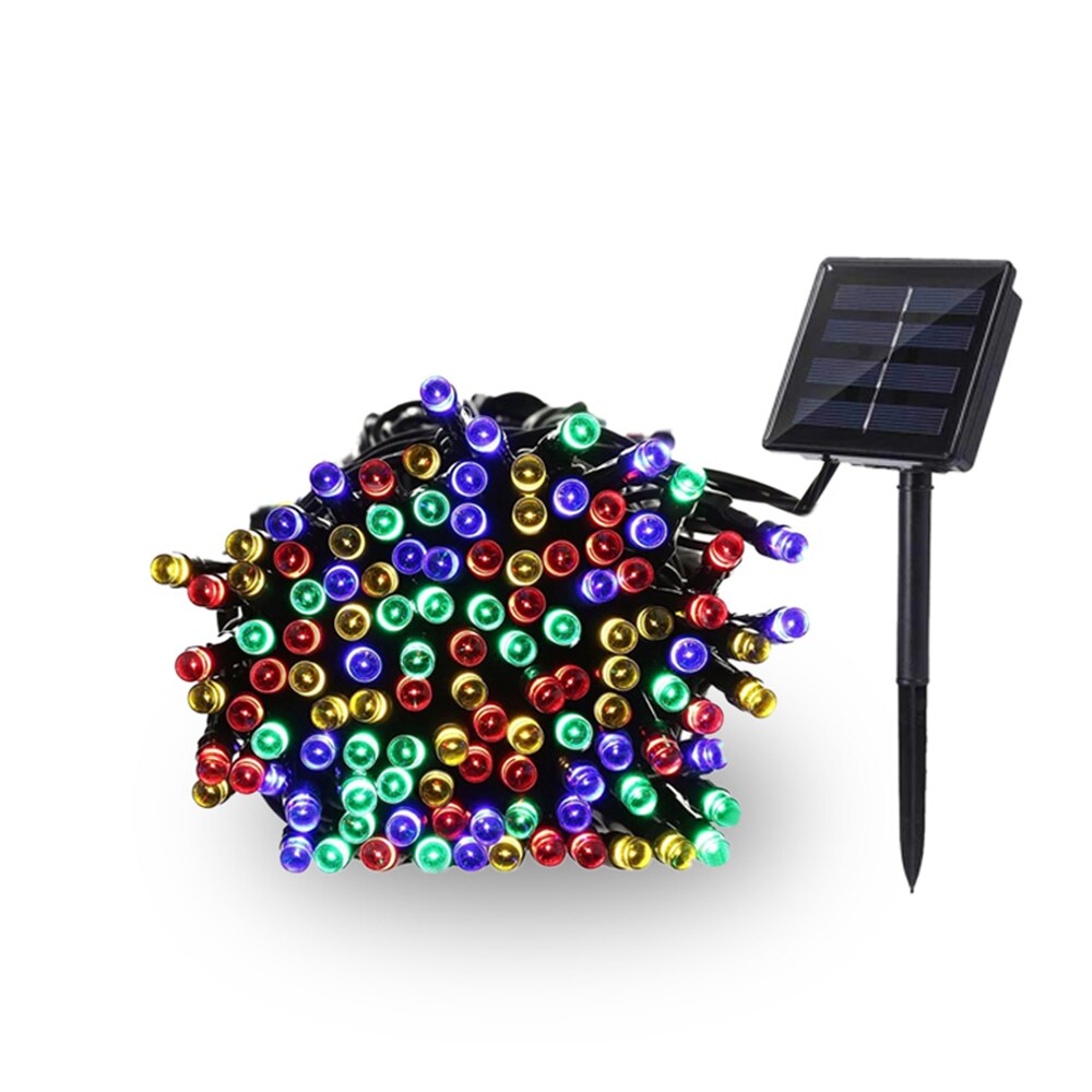 100 LEDs Solar String Light Outdoor Waterproof Garden Decoration Christmas Solar Powered Lamp Fairy Strip Light: Colorful