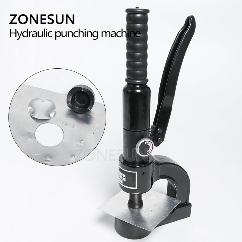 ZONESUN Portable Hydraulic Punching Machine Punch Round Hole For Steel Metal 25mm Round Hole Digger Opener Perforator Punch Tool