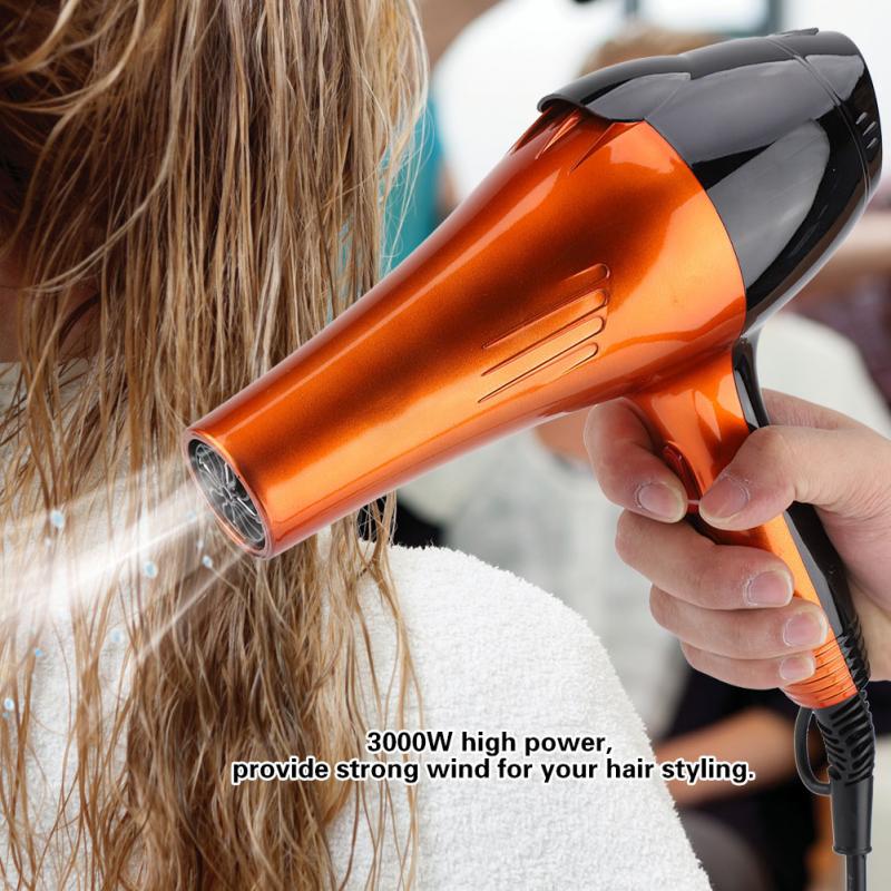 3000w 22v elektrisk salon hårtørrer frisørblæser hurtig varme kraftig til konstant tempreture