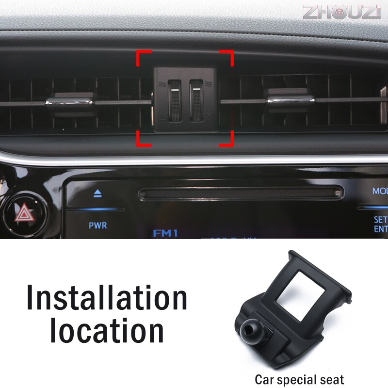 Car Mobile Phone Holder Air Vent Mounts Stand GPS Gravity Navigation Bracket For Toyota Corolla Altis Levin Car Accessories