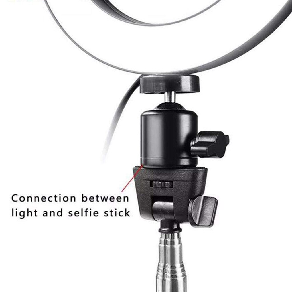Dimmable 5500K LED Ring Light Kit with Stand for Makeup Camera Selfie 8inch stand clip camera tripod for camera and phone