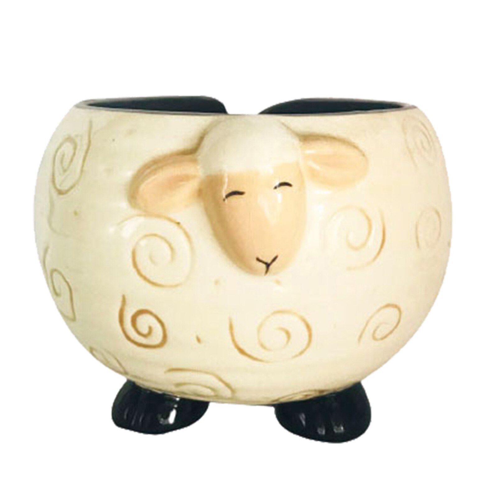 Cute Sleepy Sheep Shaped Yarn Knitting Bowl Yarn Ceramic Holder Ceramic Exquisite For Any Knitter