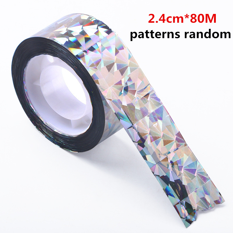 80M / 50M Bird Repellent Scare Tape Flashing Reflective Anti Bird Tape Double-sided Bird Repeller Ribbon Pigeons Crow Keep Away: light green