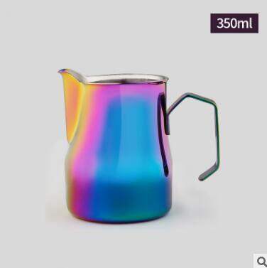 1pc 350ml Coffee Pitcher Barista Craft Coffee Stainless steel coffee art: Multicolor-350ml