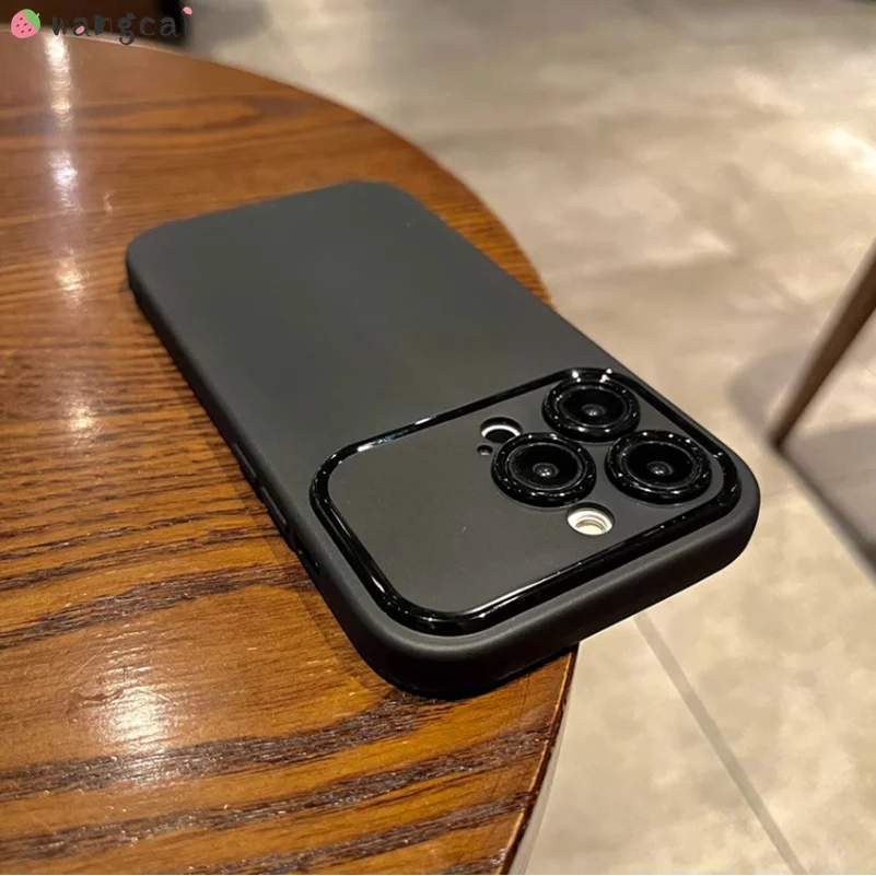 Para iphone 15 14 13 12 11 pro xs max xr x 7 8 plus caso de telefone fosco cor sólida simples negócios preto branco simples capa: Couro Artificial / Bege
