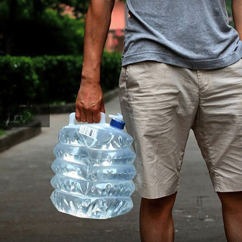 draussen Wasser Eimer Reise Camping Faltbare faltbare Überleben Anwendbar Wasser Flasche Container Tragbare Wasser Lagerung Taschen