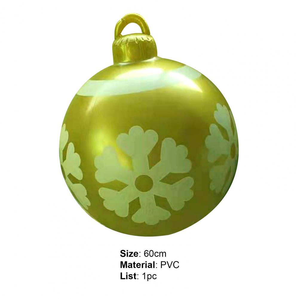 Inflatable Ball Eye-catching Unique Pattern PVC Xmas Inflatable Ball Outdoor Decoration Party Prop for Home