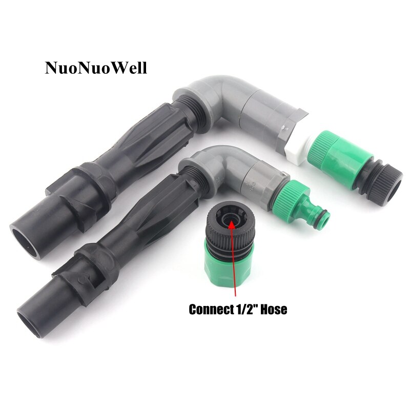 3/4" 1" Male Thread Plastic Quick Water Intake Valve Garden Lawn Irrigation Car Washing Connection Water Hydrant Elbow Connector