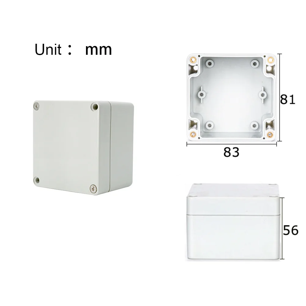 Caja ABS de conexiones para proyectos electrónicos, Cable eléctrico IP67, cajas de plástico impermeables para exteriores, Kit de caja de cables sellada DIY: Marrón y blanco