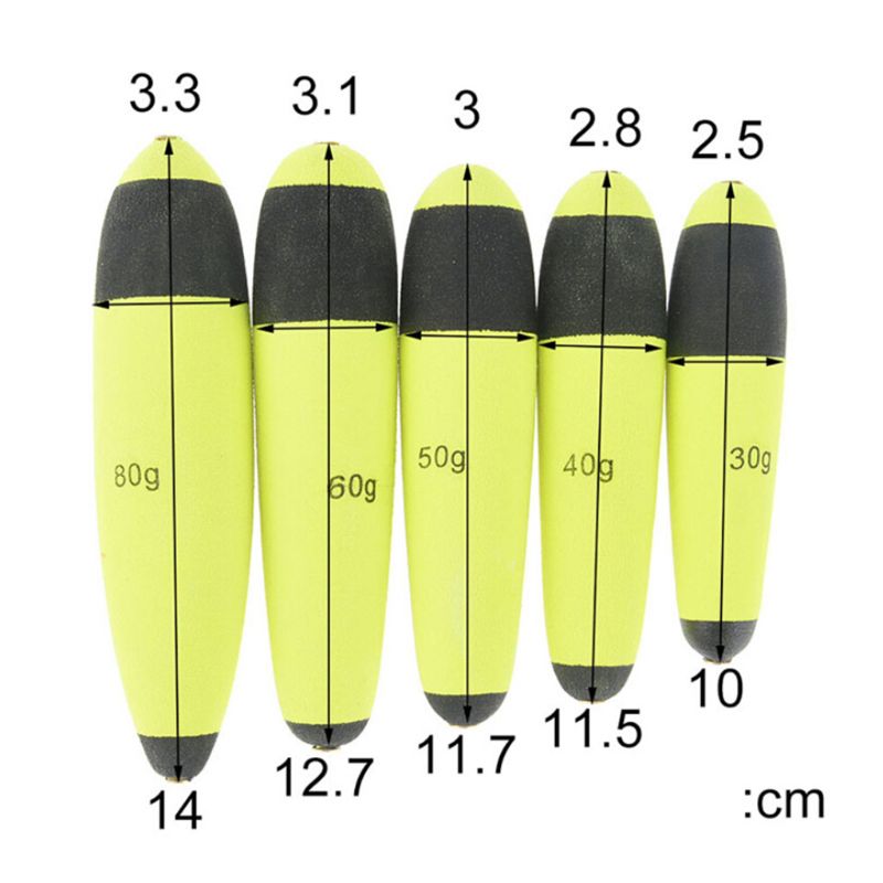 PXPF 5 pcs/pack EVA Foam Bobber Float Floatability Saltwater Fishing Buoys Catfish Pique Floats Live Bait