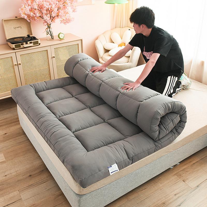 Matelas de tatami simple et double pour adultes, surmatelas doux et confortable, chambre à coucher, optique, 10cm, double, reine, king size
