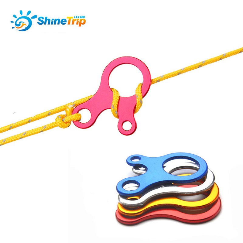 Shinetrip 10 stk/parti camping telt snor tau feste fyr line runner karabinkrok krok henger strammer