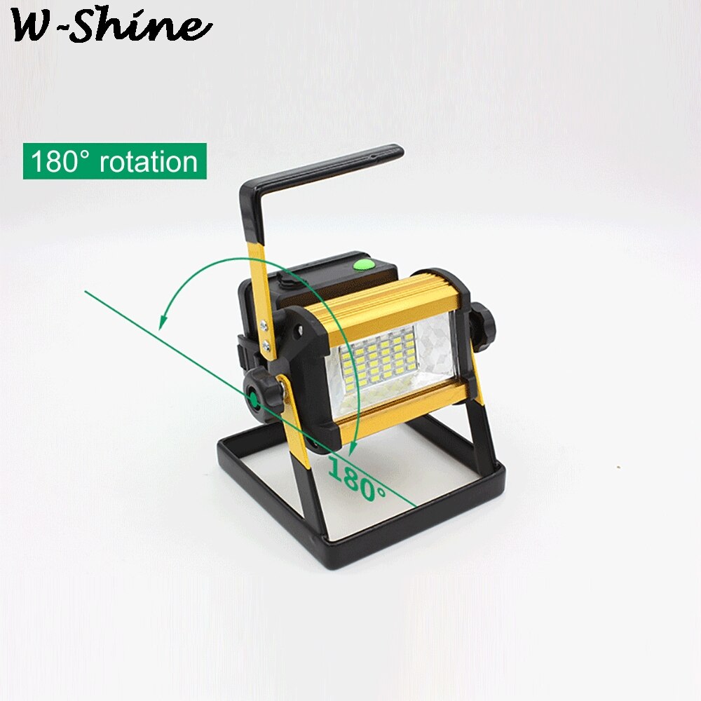 50W LED Flood Light 360 Degree Rotation 24 LED Light Outdoor Waterproof 3 Modes Lighting Spotlight Portable Construction Lamp