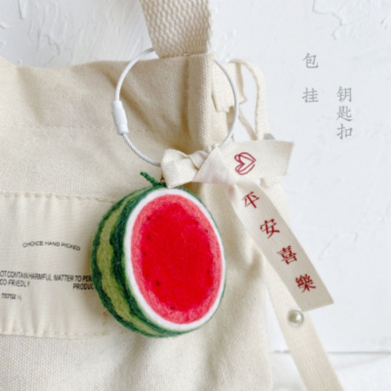 Kit de agujas hechas a mano personalizadas de YOMICO Fruit, juguete de fieltro de aguja de lana, Kit de Material de muñeca, accesorio de Decoración,: Watermelon