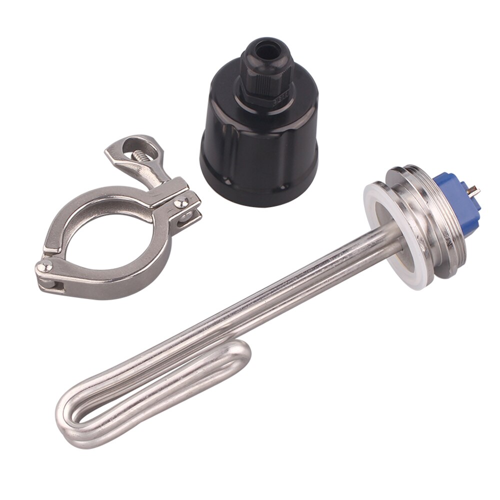 AIICIOO 1.5 Tri-clamp Electric Stainless Steel Heating Element Immersion Water Heater For Water 120V 1500W/1650W: 1500w L170mm / with clamp