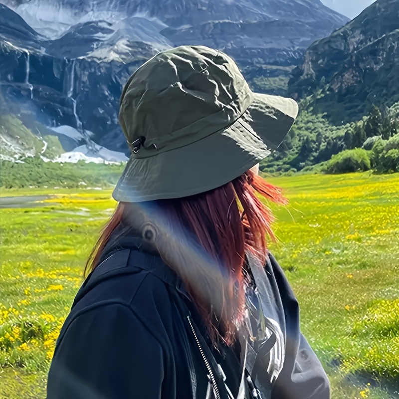 vier Jahreszeiten faltbarer Fischerhut, multifunktionaler, hochwertiger draussen-Angelhut mit Kordelzugverschluss, Angeln, Wandern