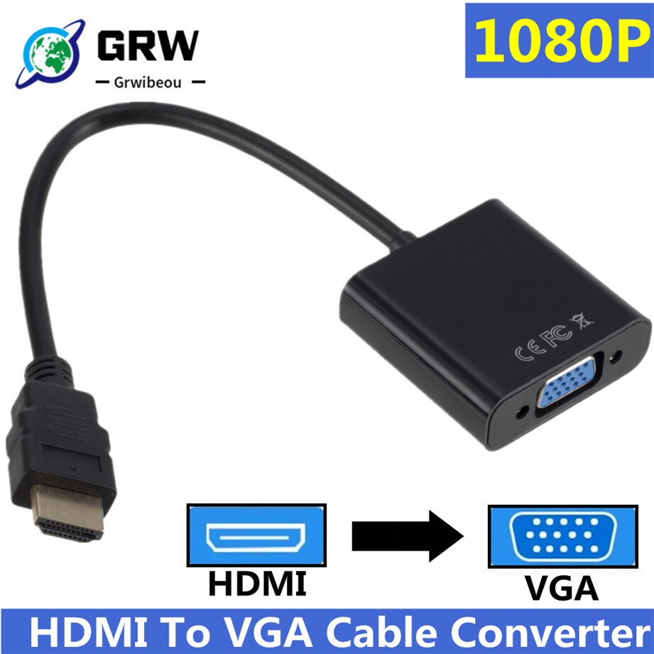 1080P Hdmi-Compatibel Naar Vga Adapter Digitaal Naar Analoog Converter Kabel Voor Xbox PS4 Pc Laptop Tv Box om Projector Displayer Hdtv