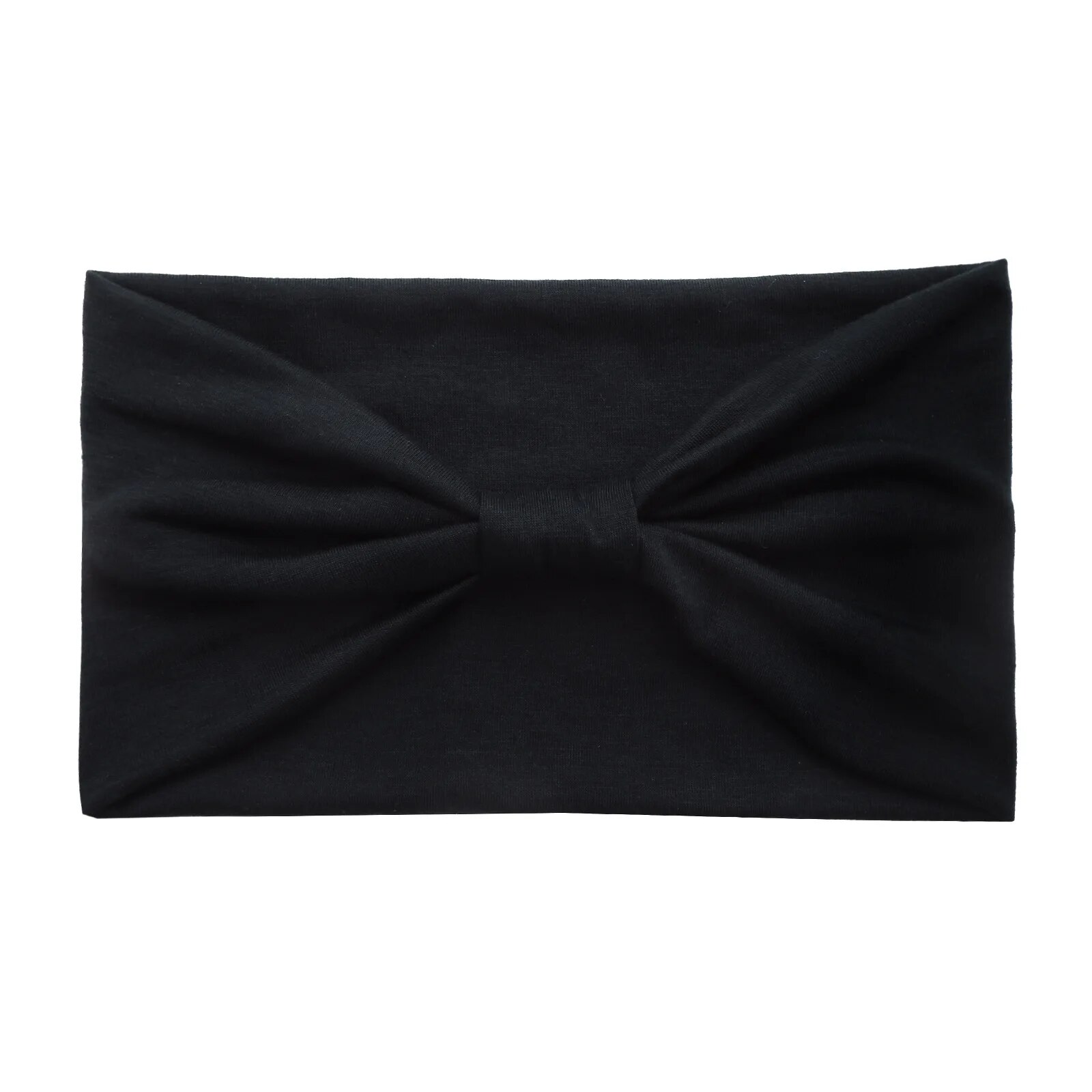 Diademas anchas para mujer, bandas elásticas suaves antideslizantes para el cabello, Yoga, correr, deportes, entrenamiento, gimnasio, envolturas para la cabeza; Tela de algodón anudada Afri: Negro