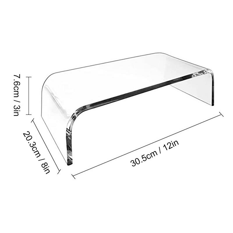 Monitor Stand Riser Acrylic Laptop Stand Clear Desktop Computer Riser Table Storage Stand Desk Organizer for Storing PC Screen
