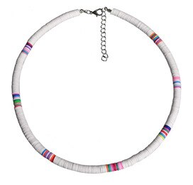 Colliers de perles en vinyle pour femmes et filles, fait à la main, coloré, à la , pour la plage, pour les , été: 2