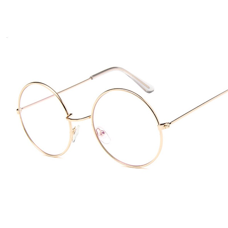 Gafas redondas Vintage para mujer, montura de Metal Unisex, lentes ópticas de círculo negro Retro, lentes transparentes, gafas de gusano