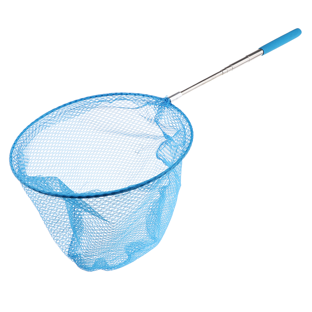 Fishing Tank Net Aquarium Small Fishes Nets Pond Shrimp Scoop Outdoor Tools for Kids Catcher Nets for Adults: Blue