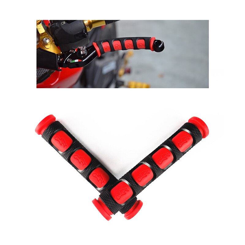 Mango de freno antideslizante rojo suave, funda de goma para protección de bicicleta de motocicleta, accesorios de motocicleta, engranaje protector