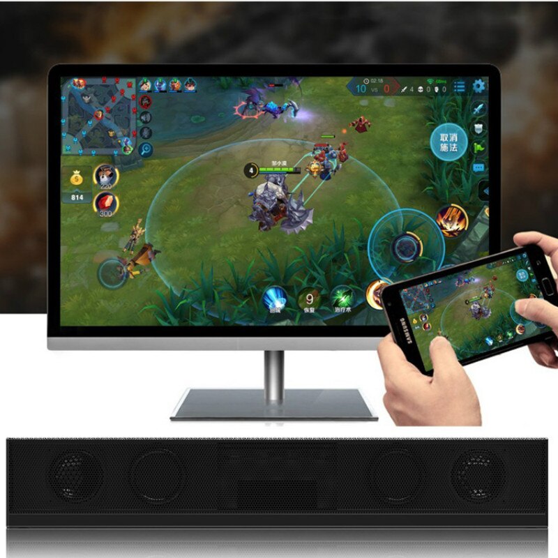 Bluetooth Speaker Wireless HiFi Sound Bulletin Desktop Bluetooth Stereo Speaker Wireless Soundbar Dual Speaker Support TF Card