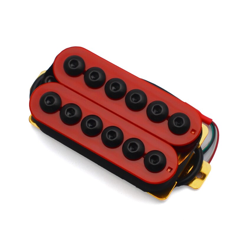 Adjustable Metal Double Coil Electric Guitar Pickups Humbucker Punk Red