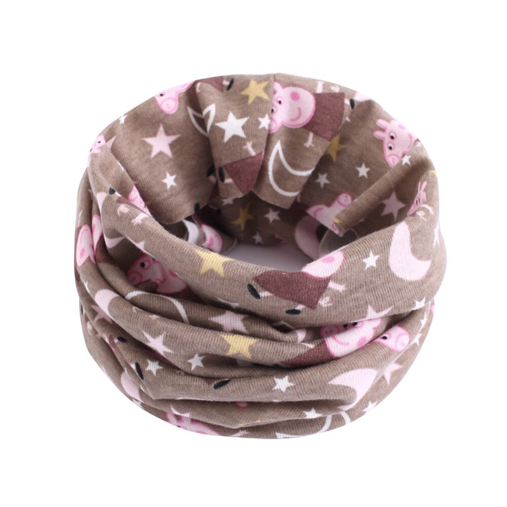 Children Cotton Scarf Baby Kids Autumn Winter Warm Hijab Scarf Boys Girls Cartoon Scarves Collar O Ring Magic Neckerchief: A7