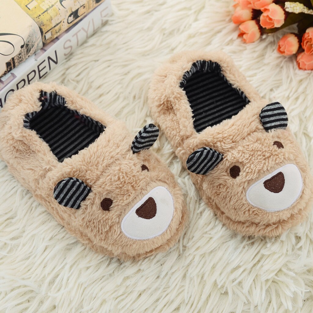 Pantoufles de dessin animé pour bébés | Chaussures chaudes pour bébés en bas âge, pantoufles à semelles souples, pantoufles de fourrure pour enfants, pantoufles pour garçons et filles