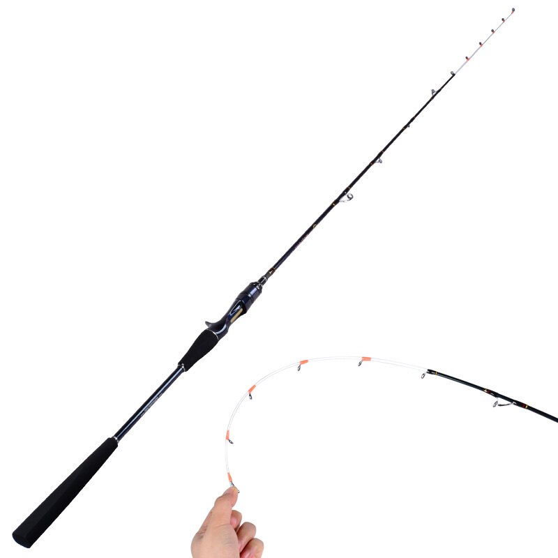 Seekbass-caña de pescar B155 B180, ligera, para agua salada, calamar, bote