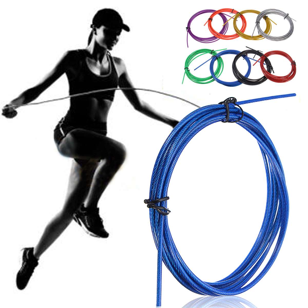 Staaldraad Voor Springtouwen 3M Spare Crossfit Fitness Touw Vervangbare Draad Kabel Metal Speed Jump Rope Skipping Rope