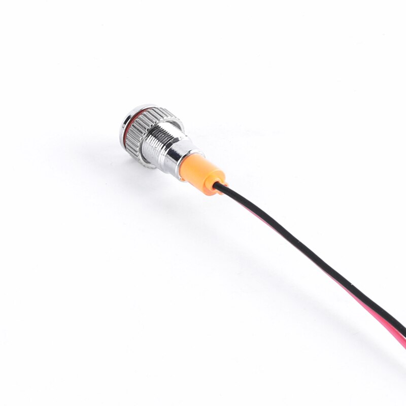8mm Waterproof IP67 LED Metal Warning Indicator Light Signal Lamp Pilot Signal Lamp 5V 12V 24V 220v With Wire LED