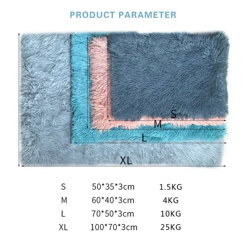 Pet Dog Mat Cat Bed House Fluffy Long Plush Pet Blankets Warm Sleeping Puppy Kennel Pad Cushion for Dogs Pet Accessories