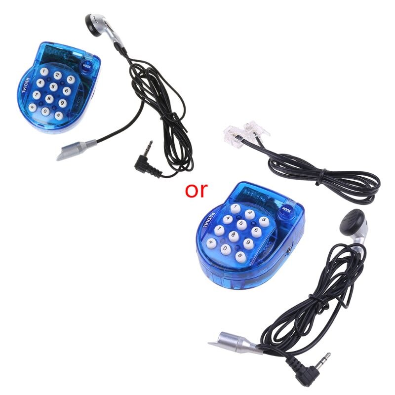 mini B Hands Mini Free Corded Telephone Phone Head + Headset