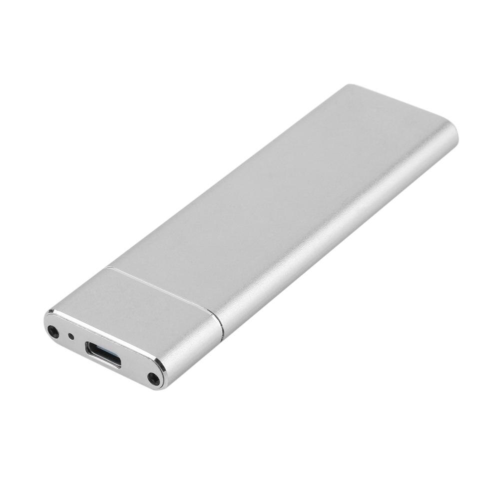 M2 boîtier SSD USB 3.1 Type C à M.2 NGFF SSD Boîtier Adaptateur 6Gbps Externe support pour disque dur Type-c 3.1 B-Clé M.2 SSD Boîte: Silver USB A to C