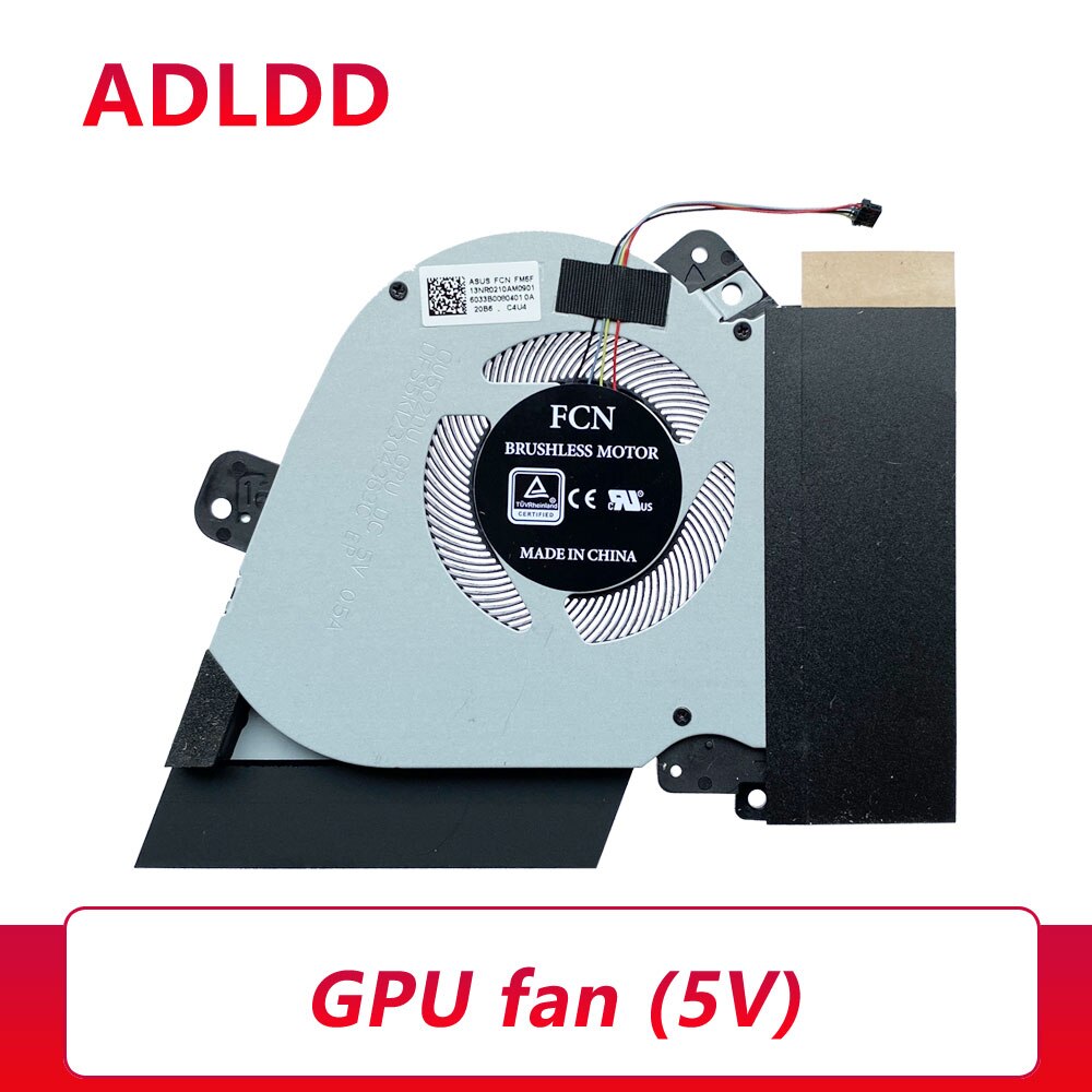 laptop cpu gpu cooling fan cooler for ASUS ROG ROG Zephyrus M15 GU502GV/GU/GW GU502LWS/LV/LW 13NR02X0T01011 13NR02X0T02011: GPU fan 5v