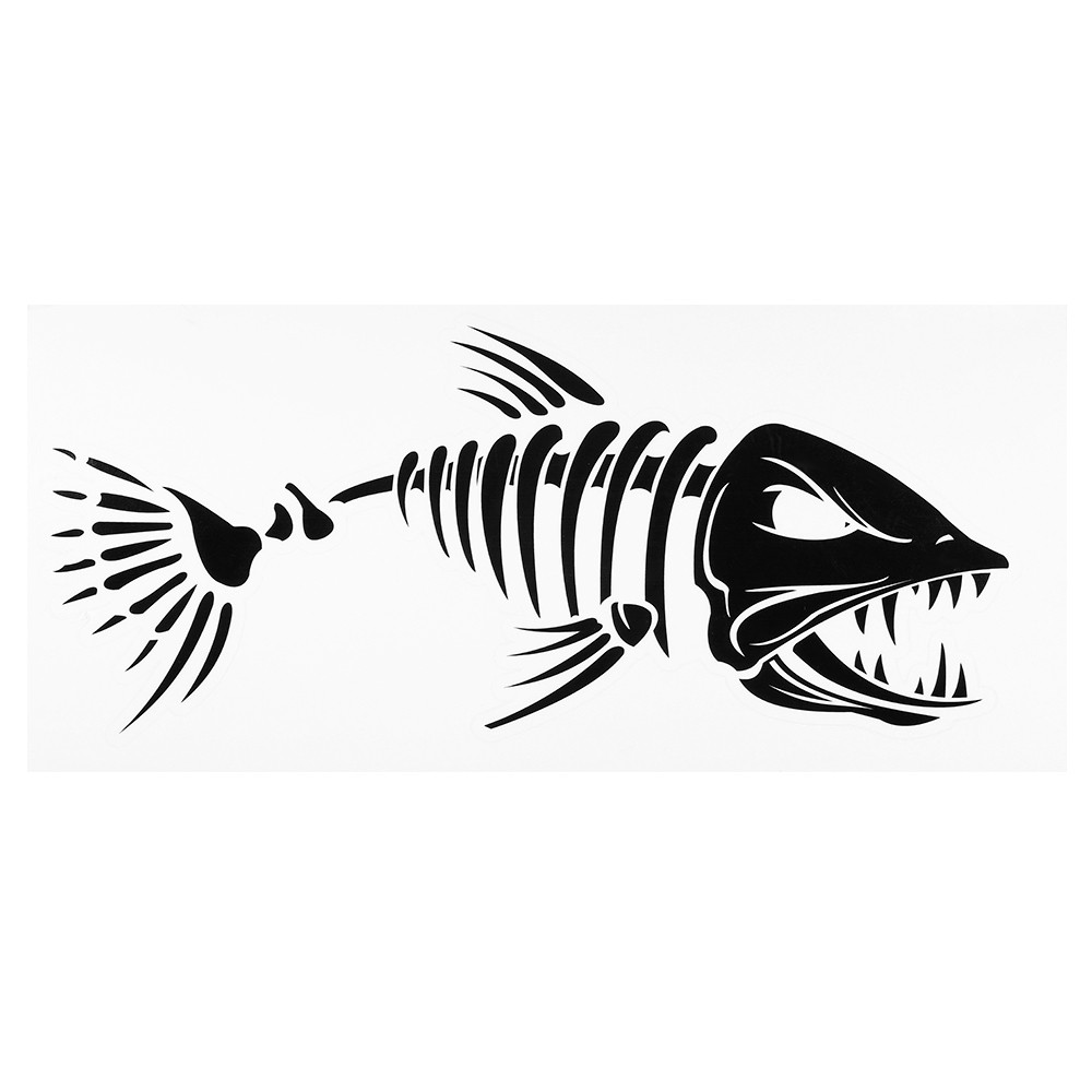 Fish Teeth Mouth Stickers Skeleton Fish Stickers Fishing Boat Canoe Kayak Graphics Accessories